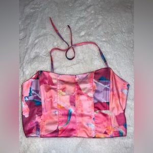 Pink Corset Crop Top